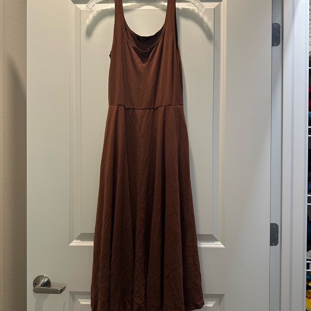 Quince Tencel Jersey Fit & Flare Dress